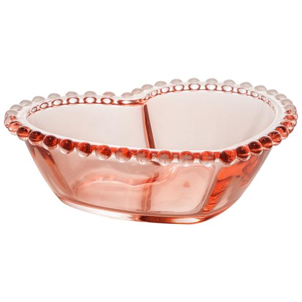 Imagem de Bowl Coração Rosa Borda Bolinha Pearl Wolff 15cm