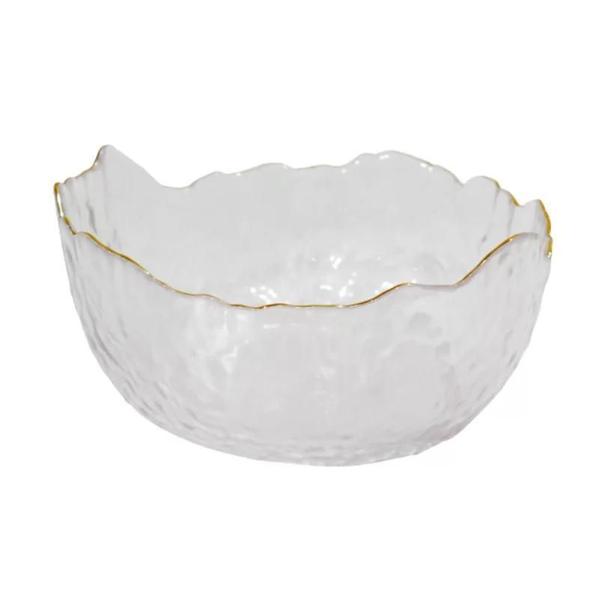 Imagem de Bowl Cristal De Chumbo Martelado Borda Dourada 20 Cm Wolff