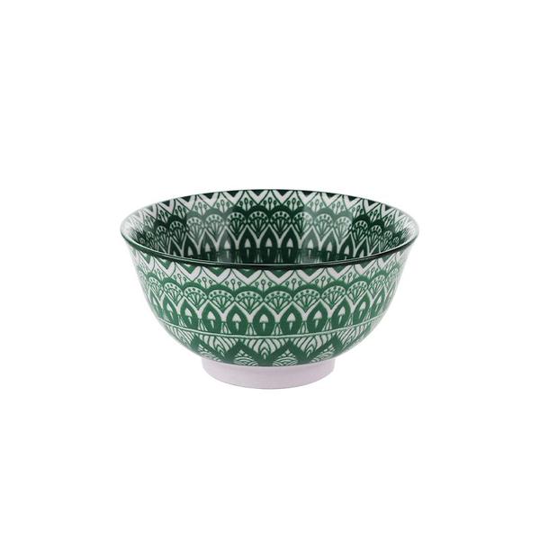 Imagem de Bowl Cumbuca de Cerâmica Verde Geométrico 13cm Lyor