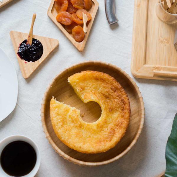 Imagem de Bowl De Bambu Canelado Grande Redondo 22cm Servir Petiscos Porções Decoração Cozinha