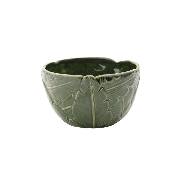 Imagem de Bowl de Cerâmica Folha Ravenala Verde 16cm Lyor