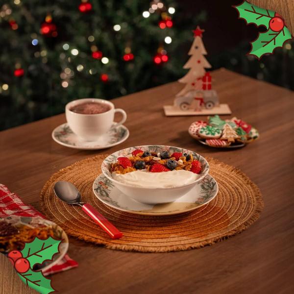 Imagem de Bowl de Natal Noite Feliz 18 cm Conjunto de Bowls Tramontina em Porcelana Decorada 4 Peças