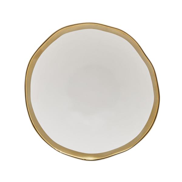 Imagem de Bowl De Porcelana Branco E Dourado Dubai 15x6cm 450ml Wolff