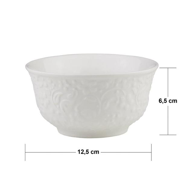 Imagem de Bowl De Porcelana New Bone Flowers Branco 12,5x6,5cm