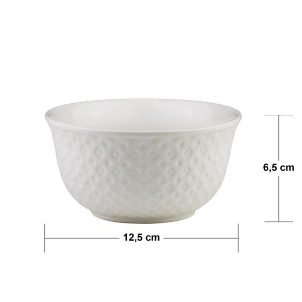 Imagem de Bowl De Porcelana New Bone Losango Branco 12,5x6,5cm