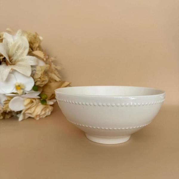 Imagem de Bowl de Porcelana New Bone Pearl Branco 15cm x 7cm - Lyor