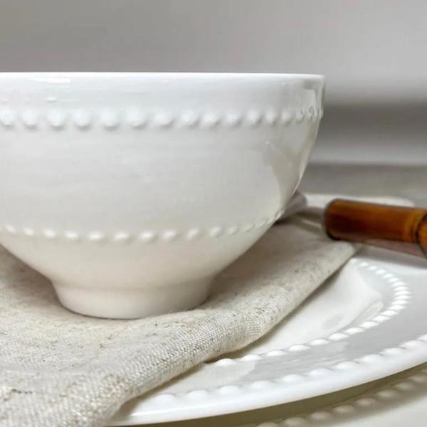 Imagem de BOWL DE PORCELANA PEARL BRANCO 11,5x7 CM LYOR