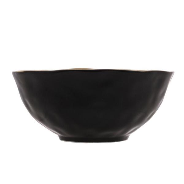 Imagem de Bowl De Porcelana Preto E Dourado Dubai 15X6Cm