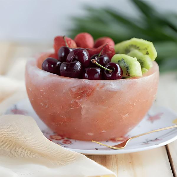 Imagem de Bowl de Saladas e Frutas de Sal Rosa do Himalaia Natural