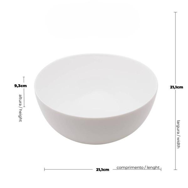 Imagem de Bowl de vidro opalino diwali branco 21 x 9cm luminarc