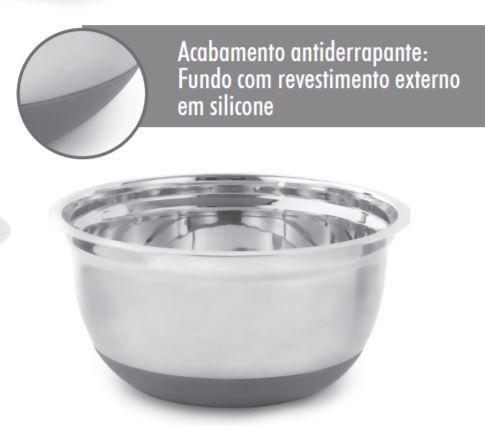 Imagem de Bowl Em Inox Com Silicone 17cm Mimo Style