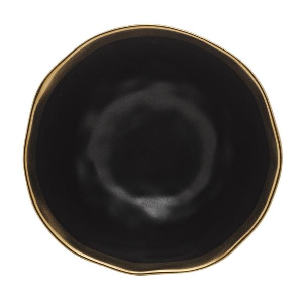 Imagem de Bowl Em Porcelana Preto E Dourado Dubai 15X6Cm 450Ml