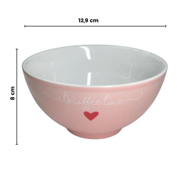 Imagem de Bowl Em Porcelana Redondo Médio 440Ml 12,9Cm L'Amour Rosa