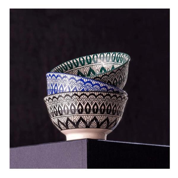 Bowl Geométrico Cerâmica Verde 12.5Cm - Lyor Imagem de Bowl Geométrico Cerâmica Verde 12.5Cm
