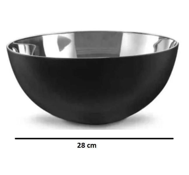 Bowl Inox Onix Preto 28 Cm Mimo - Mimo Style Imagem de Bowl Inox Onix Preto 28 Cm Mimo