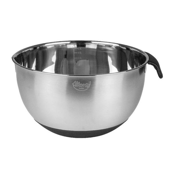 Imagem de Bowl Massas Leves/Pesadas - Aço inox - 5L - 28,5x25x13,6 Cm - 1 unidade - Cromus Linha Profissional Allonsy - Rizzo