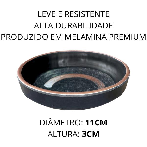 Imagem de Bowl Molheira Em Melamina Preto 150ml Restaurante Oriental