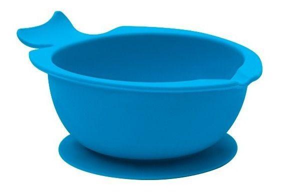 Bowl Pratinho De Silicone Bebê Azul Com Ventosa - Buba Imagem de Bowl Pratinho De Silicone Bebê Azul Com Ventosa