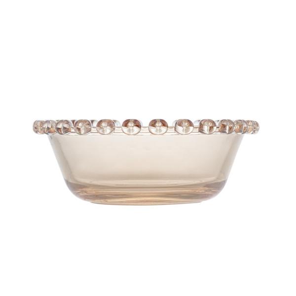 Imagem de Bowl Raso de Cristal Coração Âmbar Metalizado 11,5cm Lyor