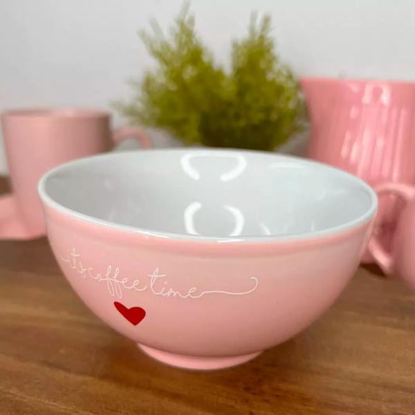 Imagem de Bowl redondo de porcelana lamour rosa 440ml