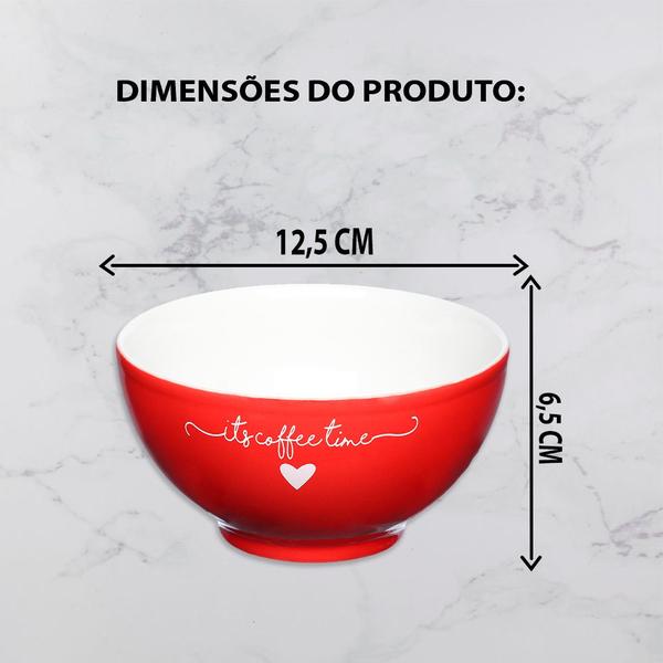 Imagem de Bowl redondo de porcelana lamour vermelho 440ml