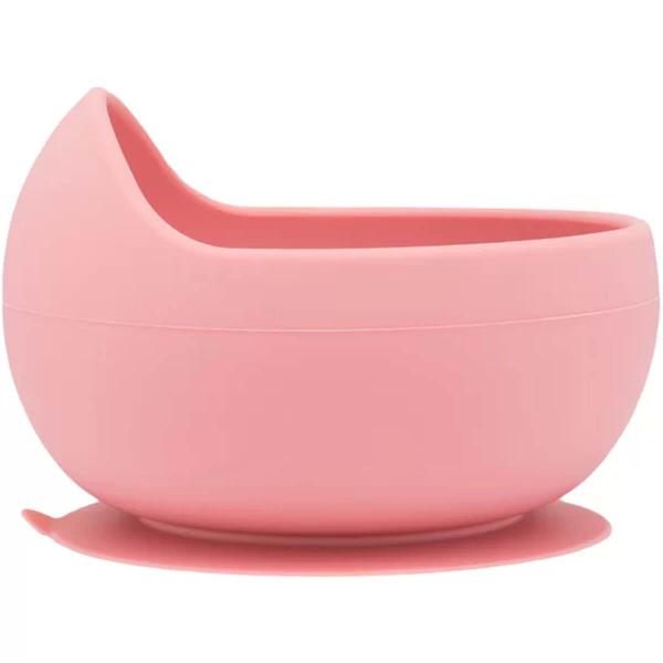 Imagem de Bowl Silicone Buba com Ventosa Rosa 350ml Tigela Infantil +6m Potinho para Papinha