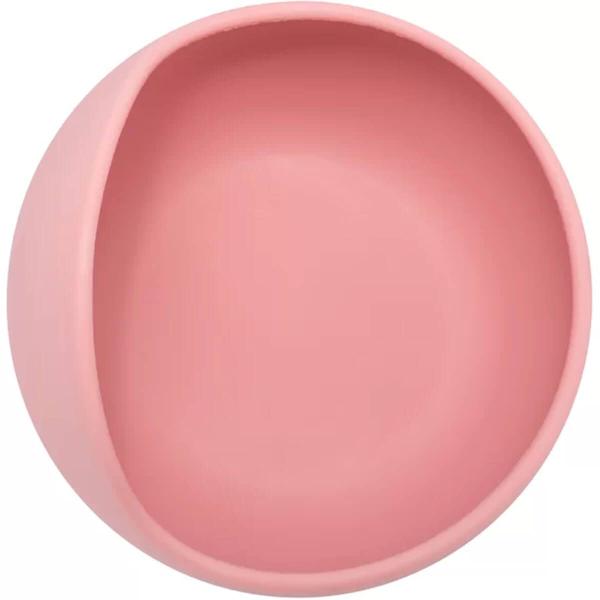 Imagem de Bowl Silicone Buba com Ventosa Rosa 350ml Tigela Infantil +6m Potinho para Papinha