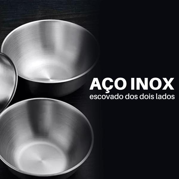 Imagem de Bowl Tigela Aço Inox Escovado Bacia Saladeira 28cm - Dolce