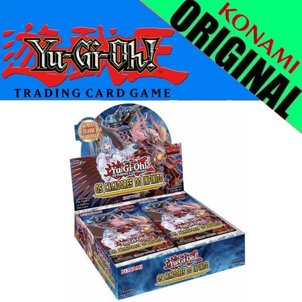 Box 24 Boosters Yu-Gi-Oh! Os Caçadores do Infinito Konami Original Cartas Cards yugioh Imagem de Box 24 Boosters Yu-Gi-Oh! Os Caçadores do Infinito Konami Original Cartas Cards yugioh