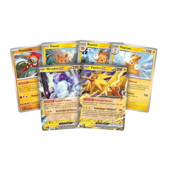 Imagem de Box Baralho Batalha Deluxe Zapdos Ex Cartas Pokémon Copag