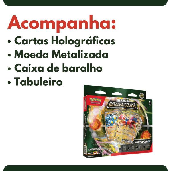 Box Baralho De Batalha Deluxe Koraidon Ex Pokémon Copag Coleção Cards Geek Destinos em Paldea TCG - Pokémon Cards Copag Imagem de Box Baralho De Batalha Deluxe Koraidon Ex Pokémon Copag Coleção Cards Geek Destinos em Paldea TCG