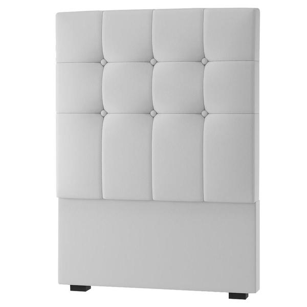 Imagem de Box + Cabeceira Cassis e Colchão Solteiro - Ortobom - Light Ortopédico - 88x188x59cm Branco