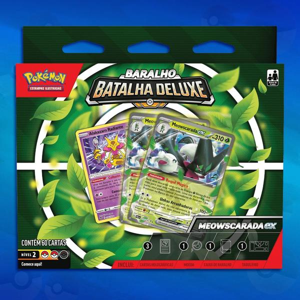 Imagem de Box Cartas Pokémon Baralho Batalha Deluxe Meowscarada EX