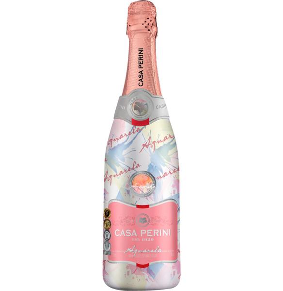 Box Casa Perini Espumante Aquarela Moscatel Rosé 750ml cada Imagem de Box Casa Perini Espumante Aquarela Moscatel Rosé 750ml cada
