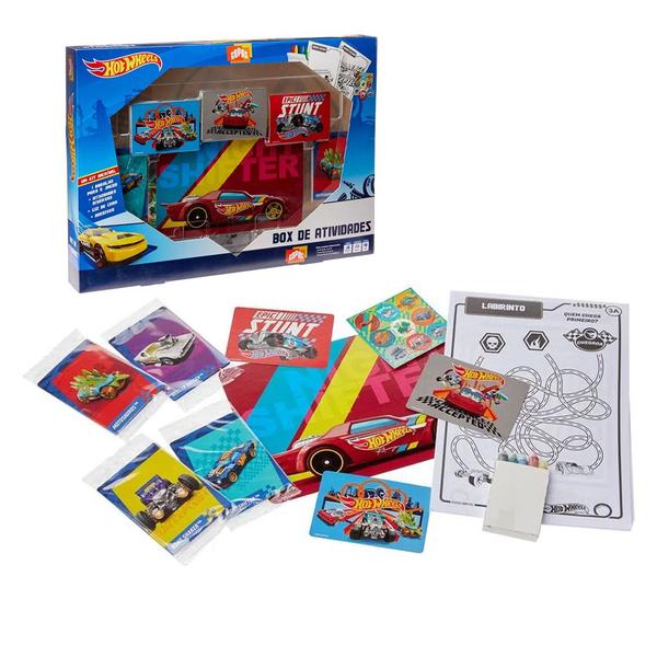 Box de Atividades Hot Wheels 90945 - Copag Imagem de Box de Atividades Hot Wheels 90945 - Copag