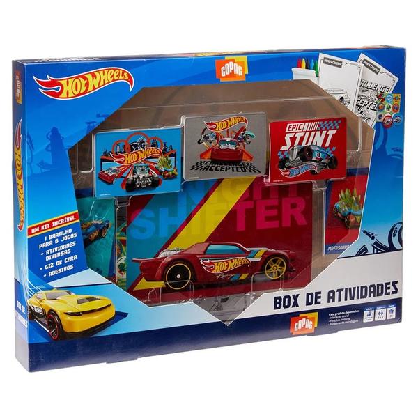 Box de Atividades Hot Wheels 90945 - Copag Imagem de Box de Atividades Hot Wheels 90945 - Copag