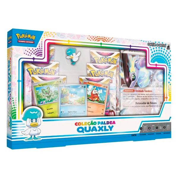 Imagem de Box de Cartas - Pokémon EI - Paldea - Quaxly - Copag