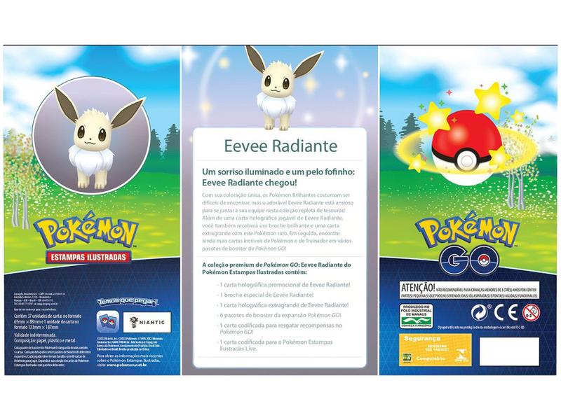 Imagem de Box de Cartas Pokémon Go Eevee Radiante Copag - 38 Cartas