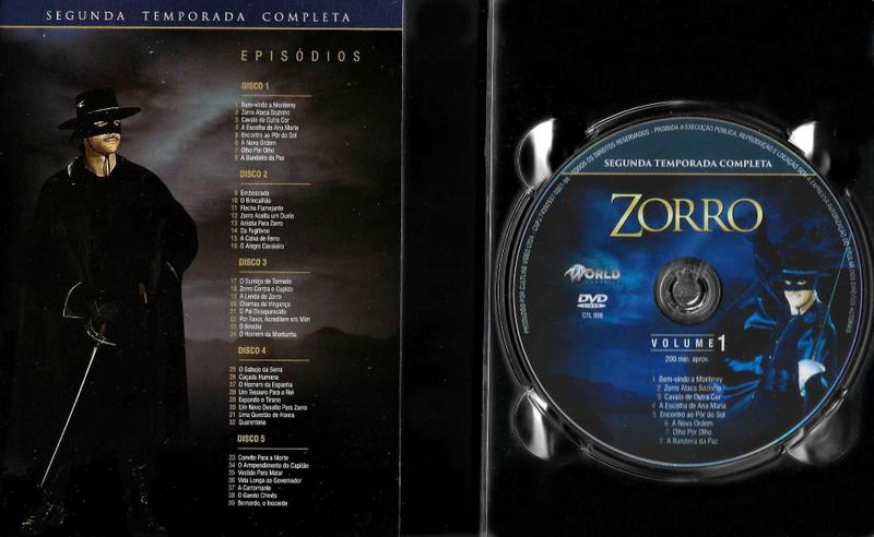 Box DVD Zorro Segunda Temporada Completa 39 Episódios - Minissérie