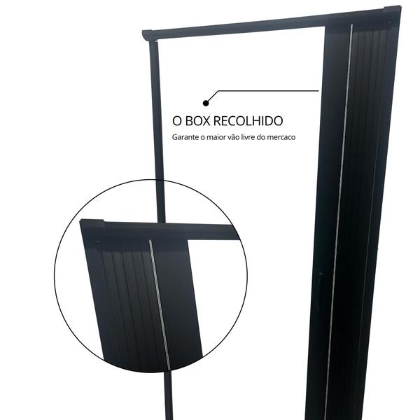 Box Para Banheiro de PVC 185x70cm Sanfonado Frontal BCF - Box para