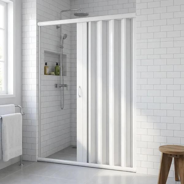 Box para Banheiro Sanfonado 185x100cm PVC Branco