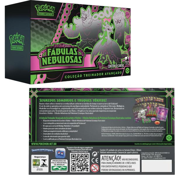 Imagem de Box Pokémon 6.5 Coleção Treinador Avançado Fábulas Nebulosas Escarlate Violeta Cards Carta Colecionáveis Booster Copag