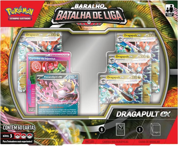 Box Pokémon Baralho Batalha de Liga Dragapult EX Copag Cards