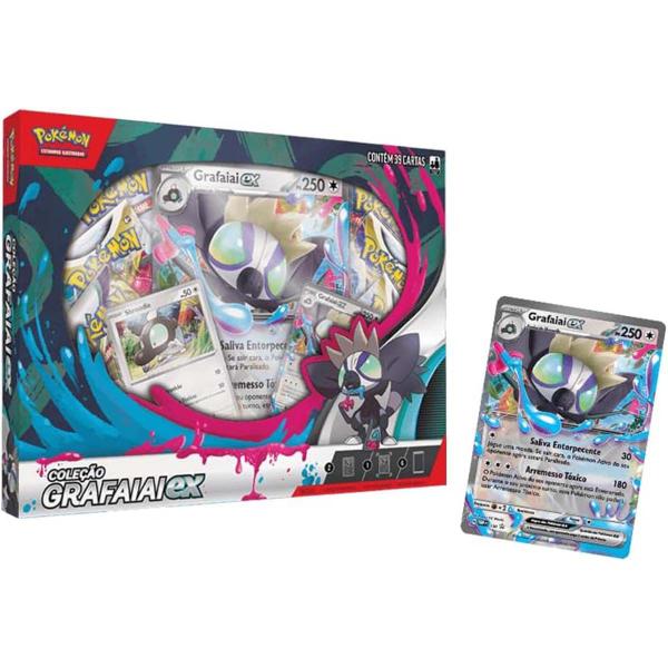 Imagem de Box Pokemon Coleção Grafaiai Ex - 003 39 Cartas Copag TCG