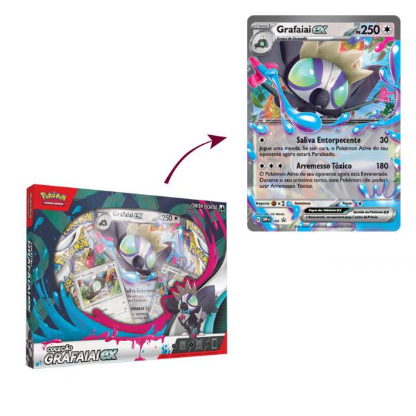 Imagem de Box Pokémon Coleção Grafaiai Ex Cartas Pokemon Copag PT