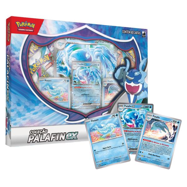 Imagem de Box Pokémon Coleção Palafin Ex Cartas Pokemon Copag PT