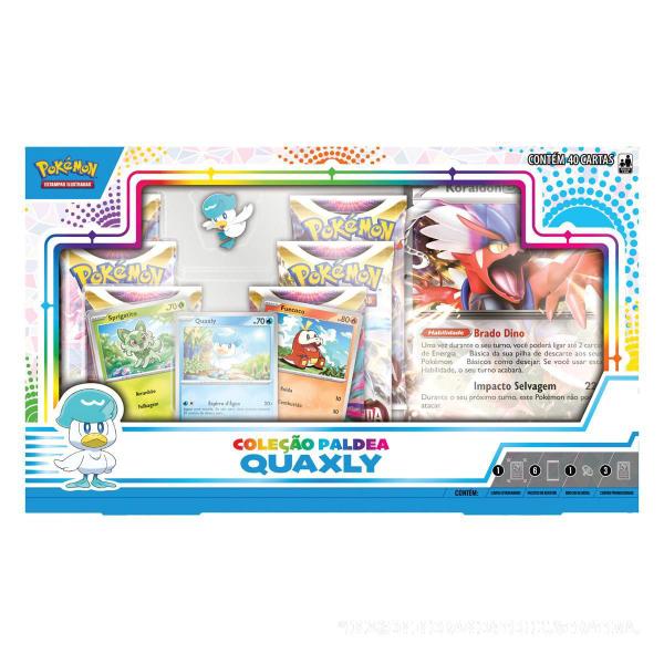 Imagem de Box Pokemon Coleção Paldea Quaxly - 003 40 Cartas Copag