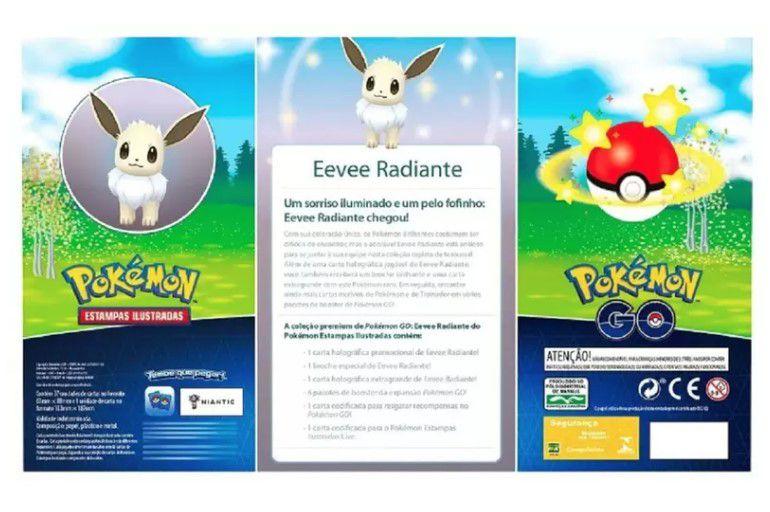 Imagem de Box Pokemon Go Com Broche Eevee Radiante Copag Lacrado Novo