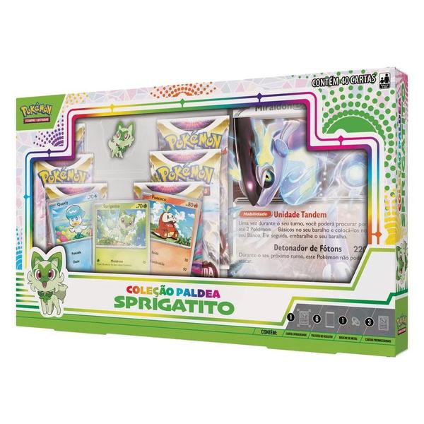 Imagem de Box Pokémon Iniciais De Paldea Sprigatito Fuecoco Quaxly