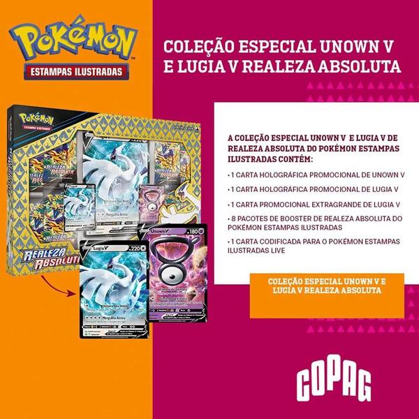 Imagem de Box pokemon lugia v e unown v realeza absoluta copag